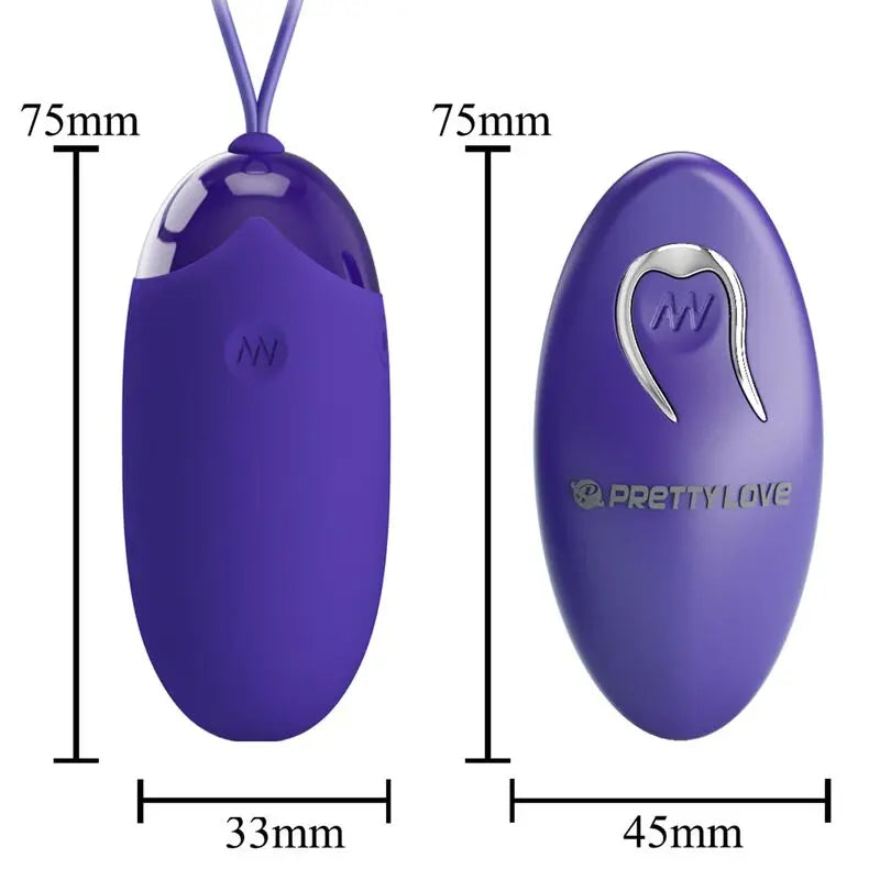 Pretty Love – Mini Oeuf Vibrant avec télécommande – Violet