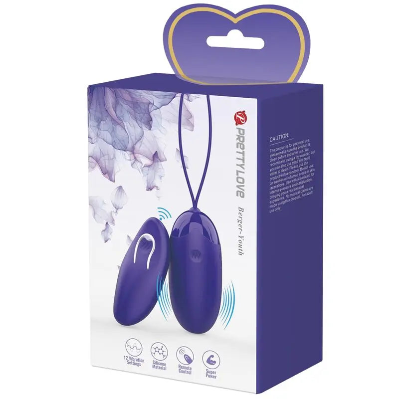 Pretty Love – Mini Oeuf Vibrant avec télécommande – Violet