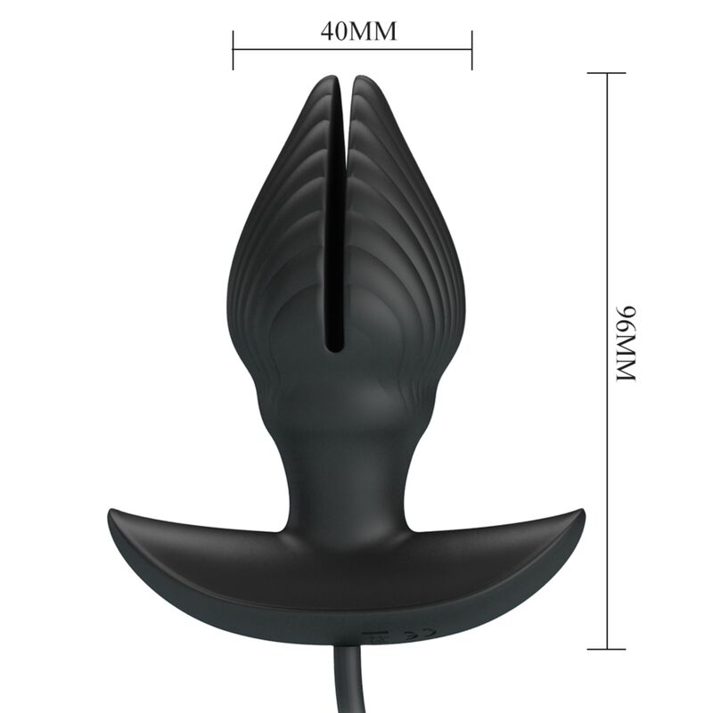 Plug Anal Gonflable en Silicone Noir - Pretty Love