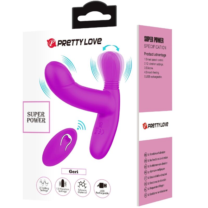 Vibromasseur Double Stimulation Geri Violet - Pretty Love - PRETTY LOVE FLIRTATION