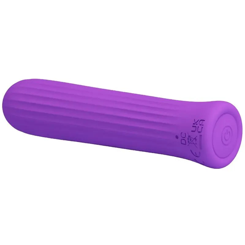 Pretty Love Mini Vibromasseur Blanche avec 12 Modes de Vibrations en Silicone Violet