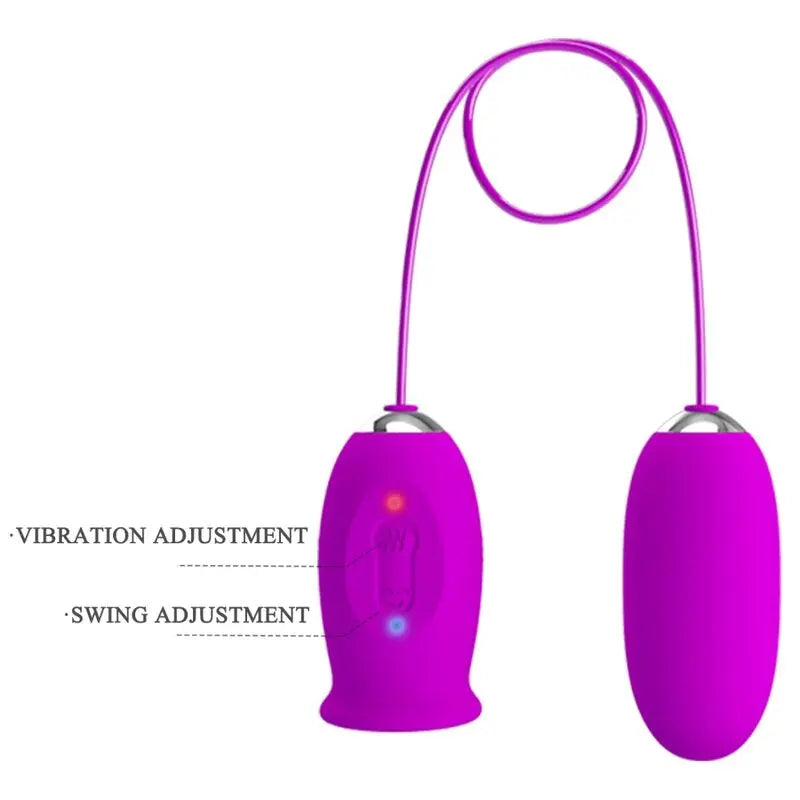 Pretty Love – Oeuf vibrant de poche avec stimulateur effet léchage – Rose