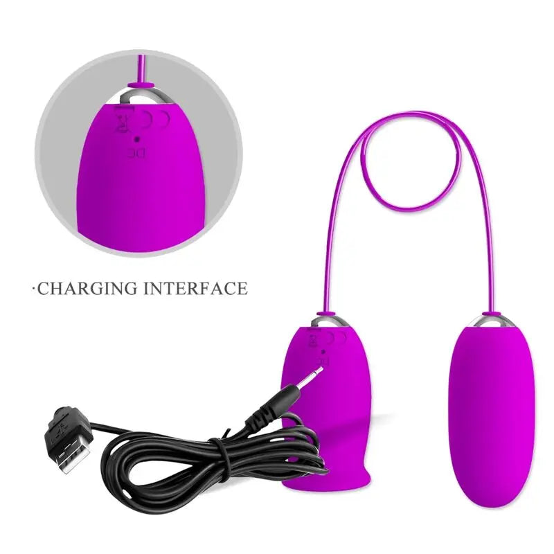 Pretty Love – Oeuf vibrant de poche avec stimulateur effet léchage – Rose