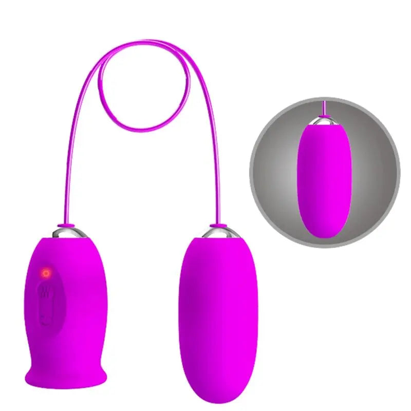 Pretty Love – Oeuf vibrant de poche avec stimulateur effet léchage – Rose