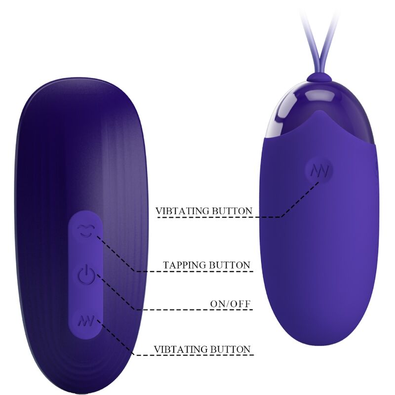 Kit Stimulateur Oeuf Vibrant Portable Violet - Pretty Love - PRETTY LOVE YOUTH