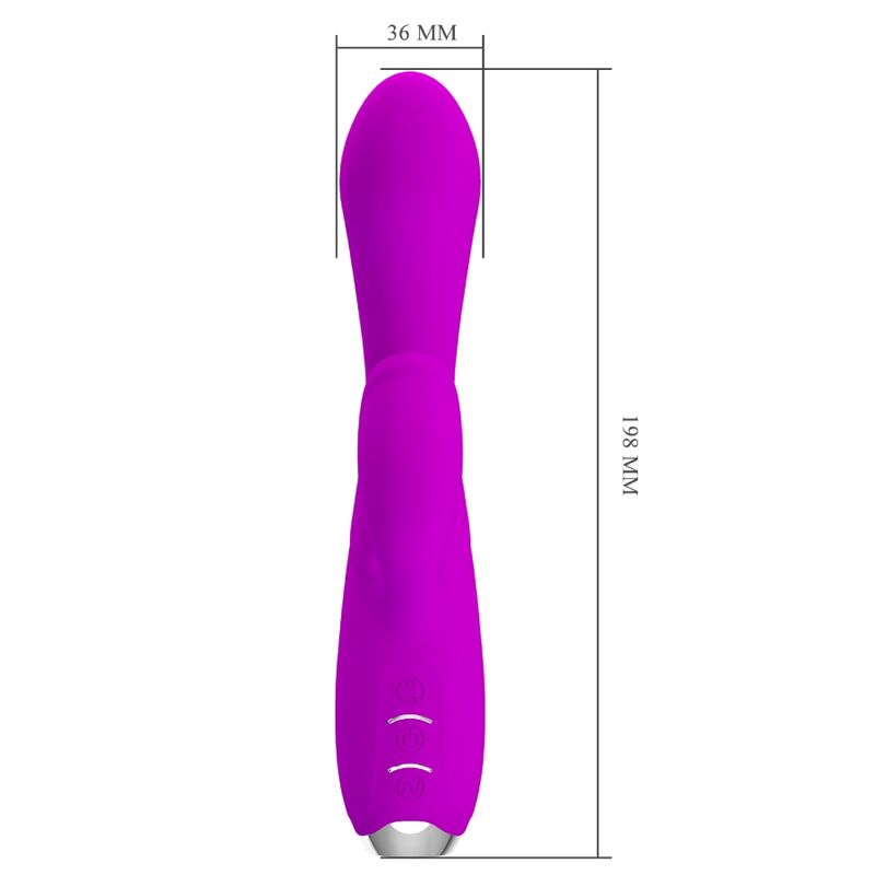 Vibrateur Lapin Rechargeable Gloria Imperméable Violet - Pretty Love - PRETTY LOVE C-TYPE