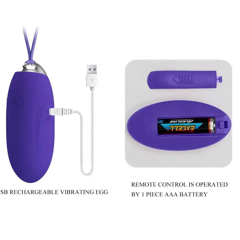 Pretty Love – Oeuf vibrant avec télécommande Jenny Youth – Violet
