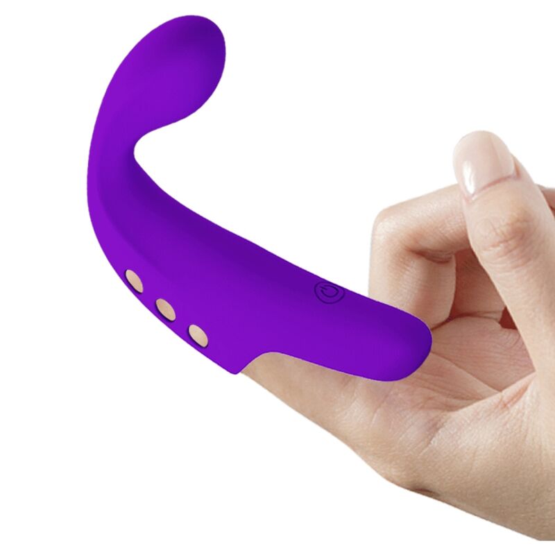 Stimulateur Doigt Vibrant Rechargeable Violet - Pretty Love