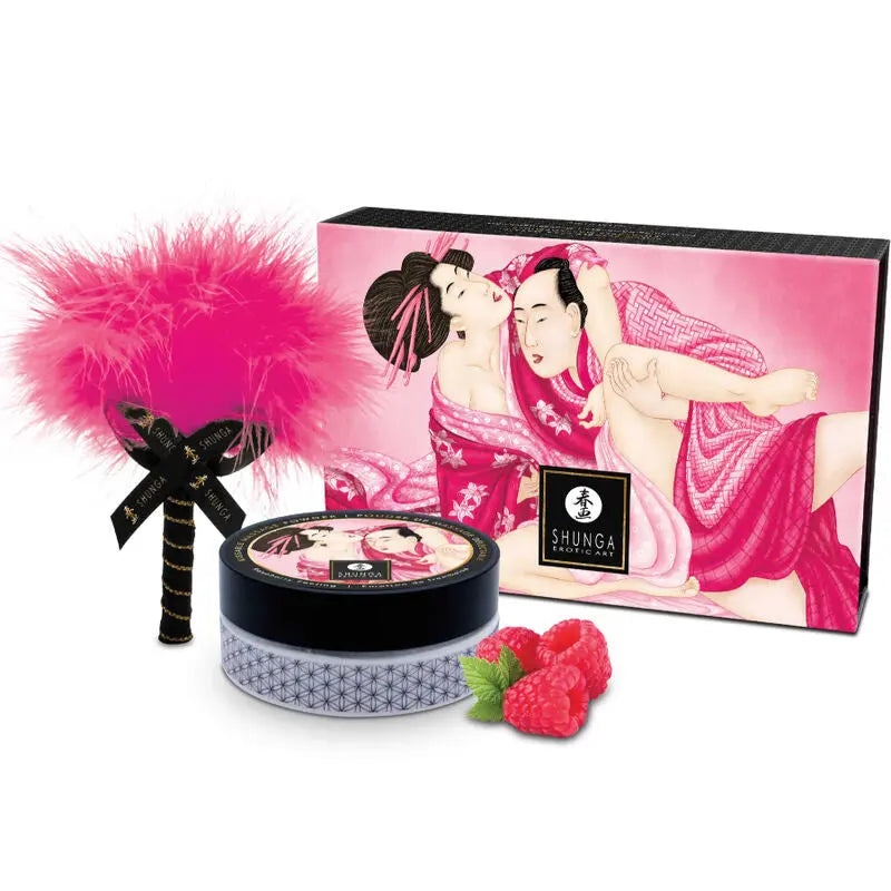 Shunga - Poudre Corporelle Framboise & Plumeau Douceur