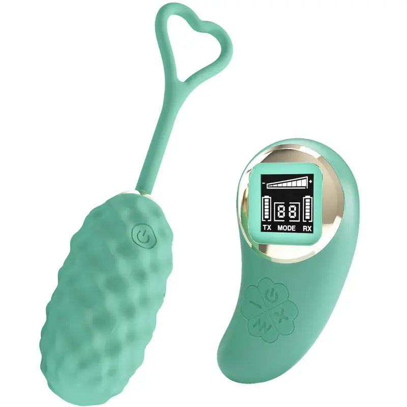 Pretty Love – Oeuf Vibrant texturé avec télécommande – Vert