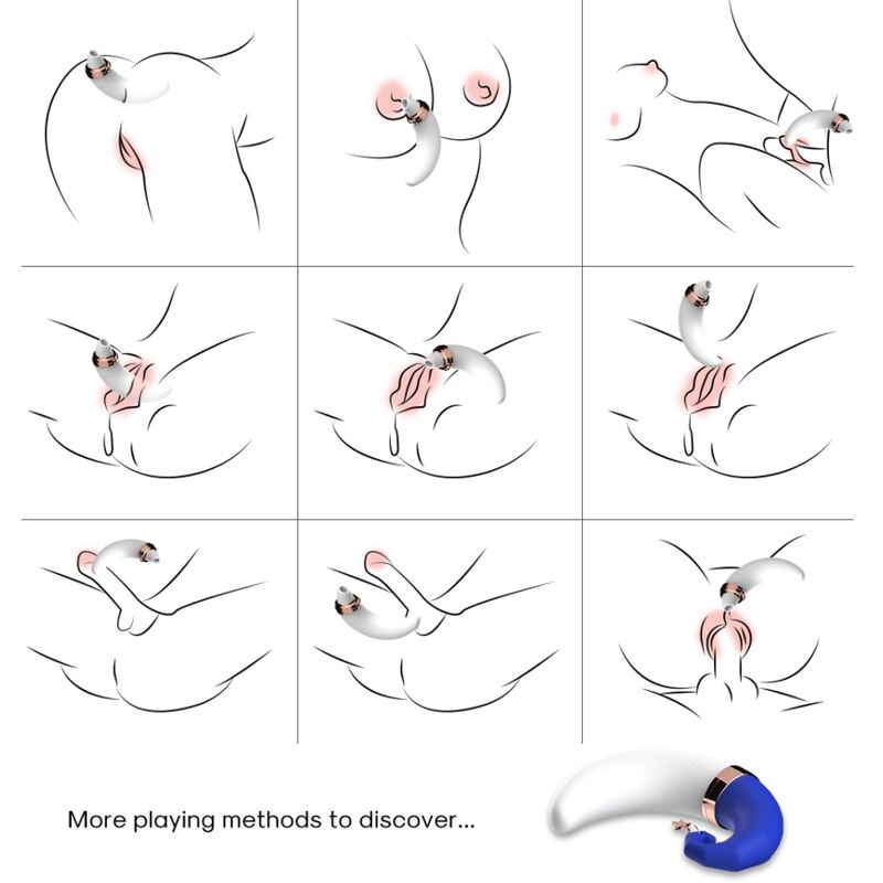 Stimulateur Clitoridien SweetMoon G-spot Succion Bleu - Armony