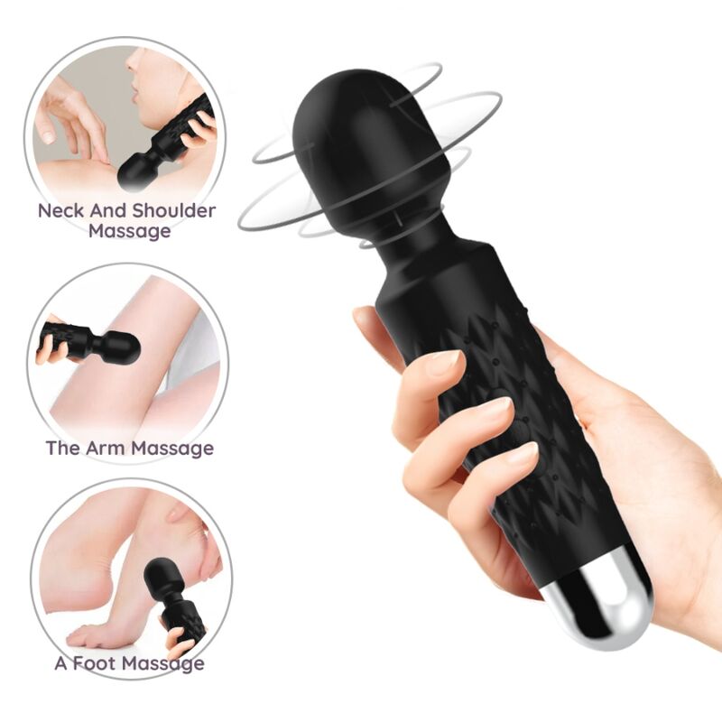 Masseur vibrant Postman tête flexible noir - Armony - Armony