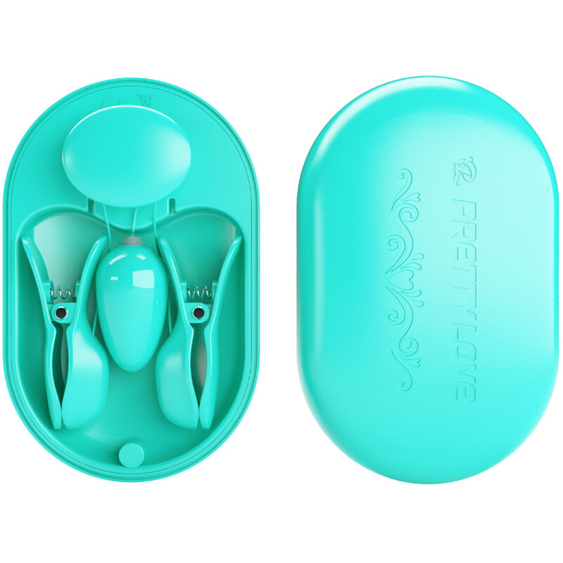 Pinces Tétons Électrostimulation Pretty Love Bleues - Pretty Love - PRETTY LOVE FLIRTATION