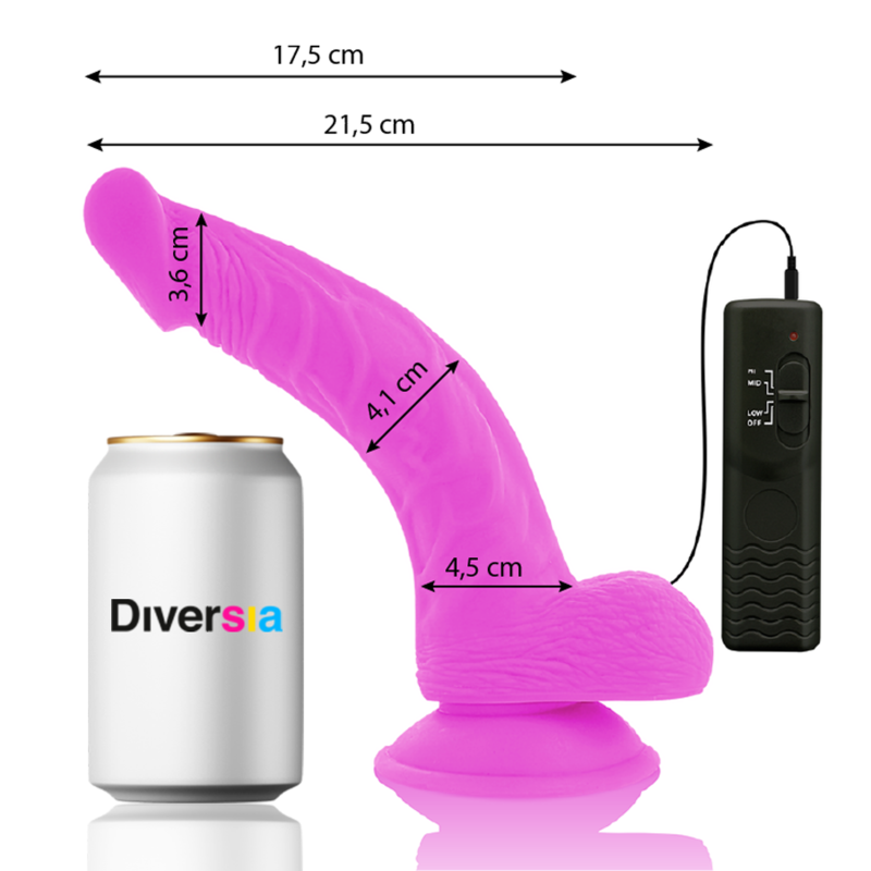 Gode Vibrant Diversia Flexible Violet 21,5cm - Diversia