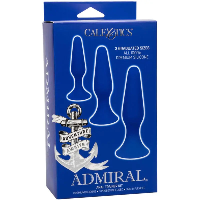 Kit Plugs Anaux Admiral 3 Tailles Graduées Bleu - CalExotics