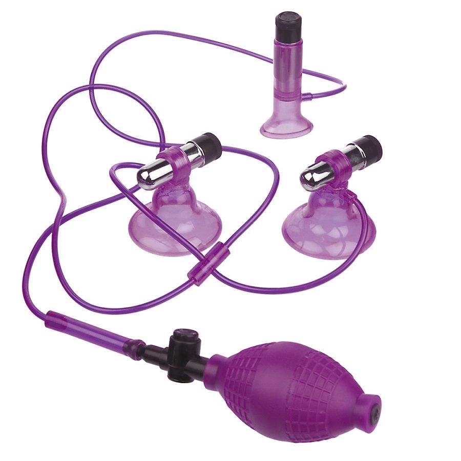 Set Triple Ventouses Vibrantes Nipple & Clit - Fetish Fantasy