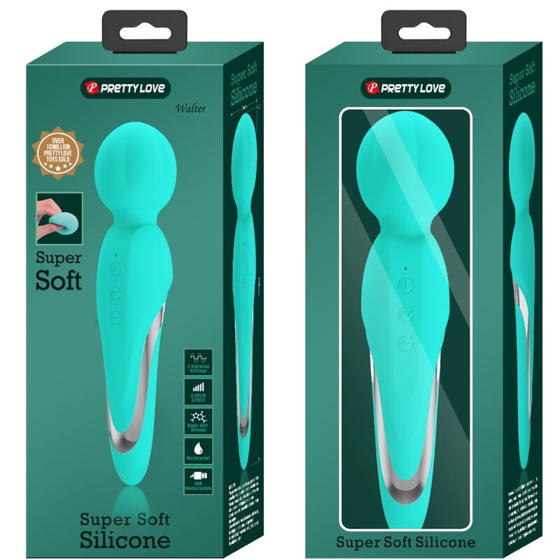 Vibromasseur Wand Walter Aqua Vert - Pretty Love - PRETTY LOVE FLIRTATION