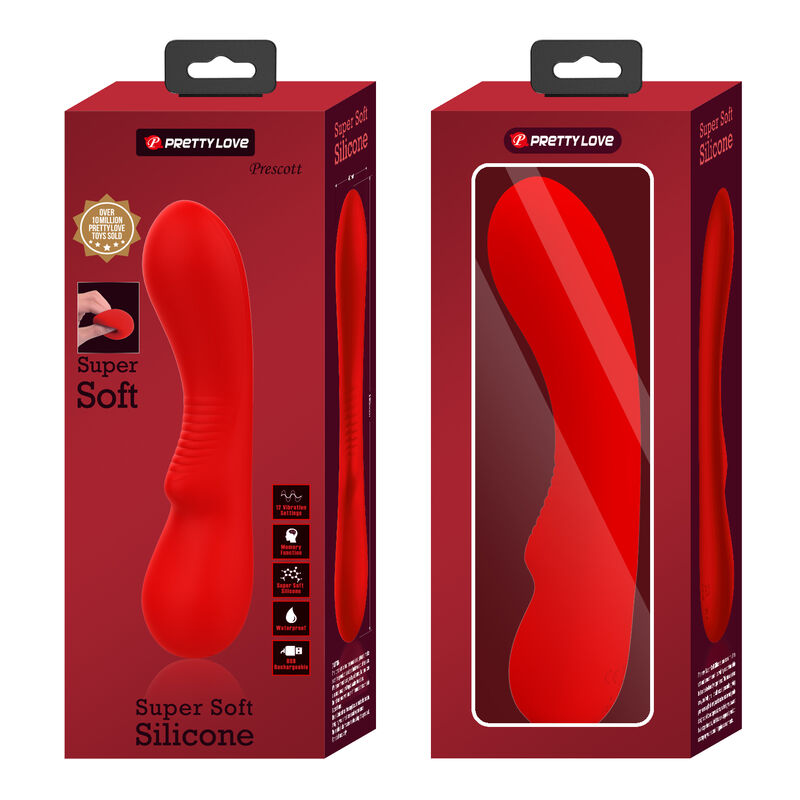 Vibrateur Rechargeable Prescott Rouge - Pretty Love