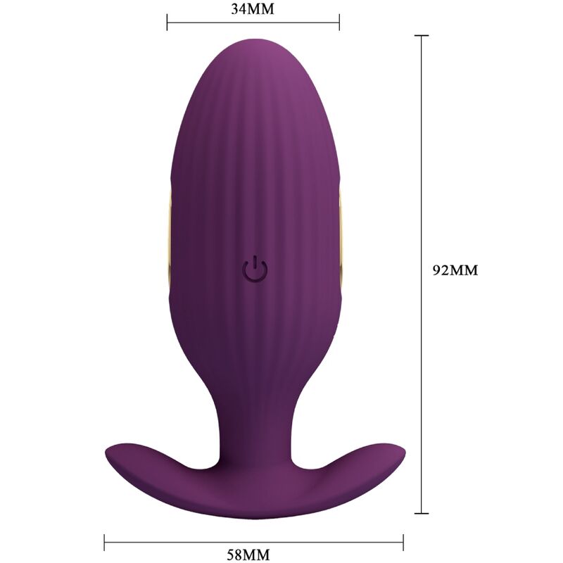 Pretty Love - Plug Anal Connecté et Vibrant avec Application / Violet