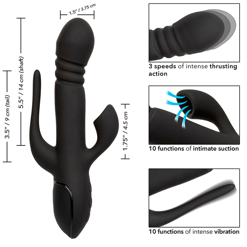 Vibrateur Triple Action Euphoria Noir - CalExotics