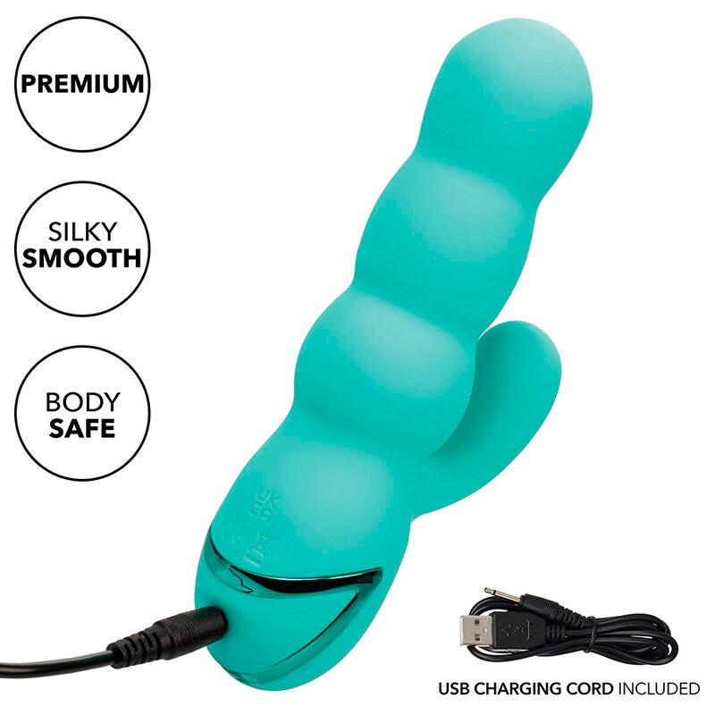 Vibromasseur Rabbit Del Mar Diva Aqua Green - CalExotics