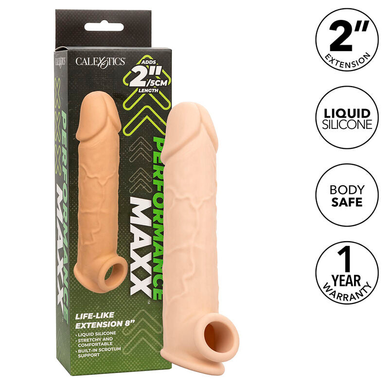 Manchon Pénis Performance Maxx 8 Beige +5cm - CalExotics