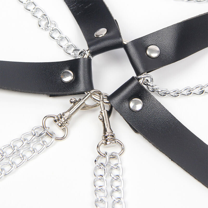 Soutien-Gorge Harnais Étoile Chaînes Noir - Subblime - SUBBLIME FETISH