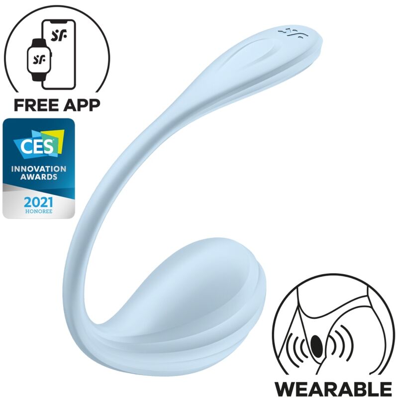 Œuf Vibrant Connecté Smooth Petal Bleu - Satisfyer