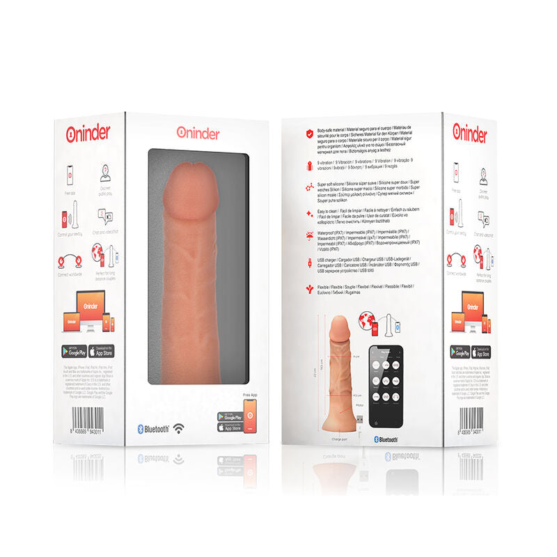Gode Vibrant Bogotá Grand 9 Vitesses Naturel 22cm - Oninder - ONINDER