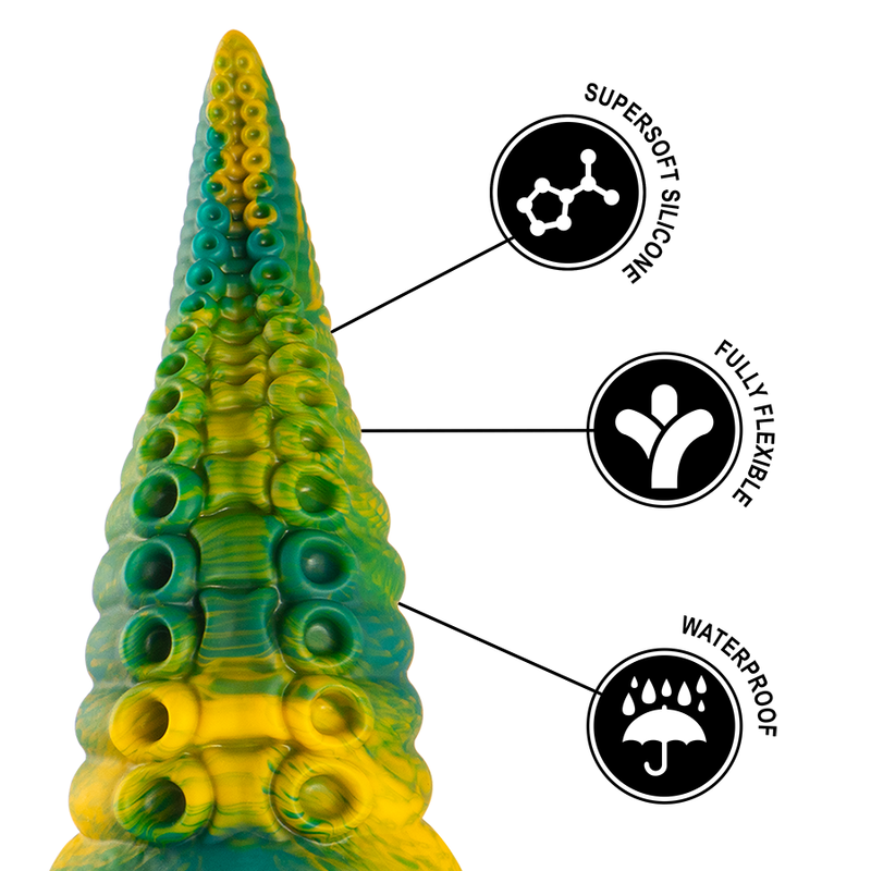 Godemichet Tentacule Vert Cetus, Grande Taille & Plaisir Mythologique - Epic
