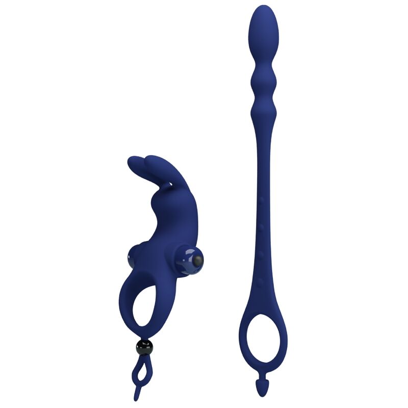 Anneau Vibrant avec Plug Ayad Bleu - Pretty Love