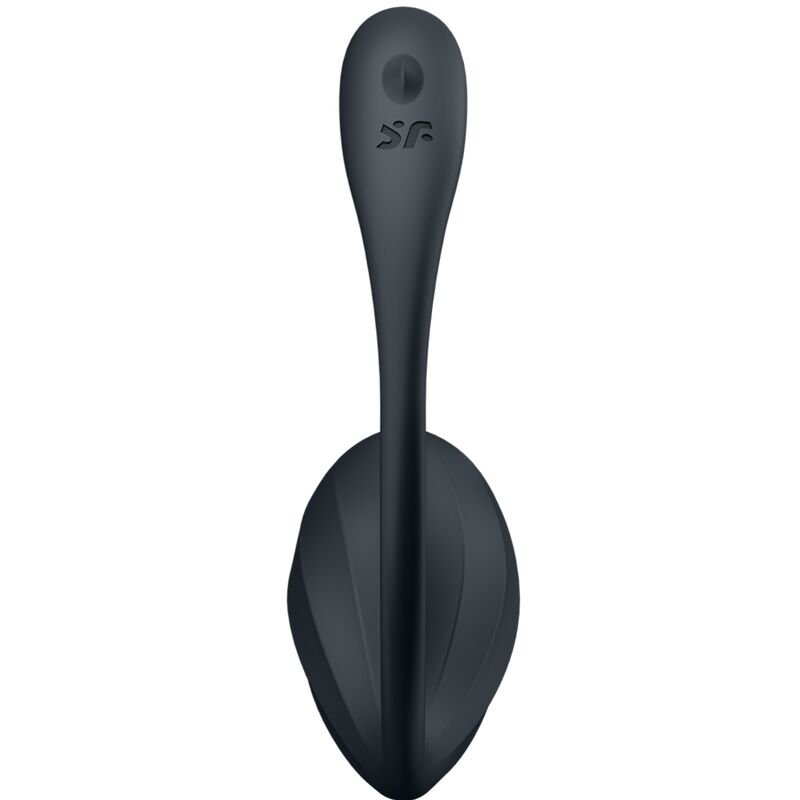 Œuf Vibrant Connecté Ribbed Petal Noir - Satisfyer