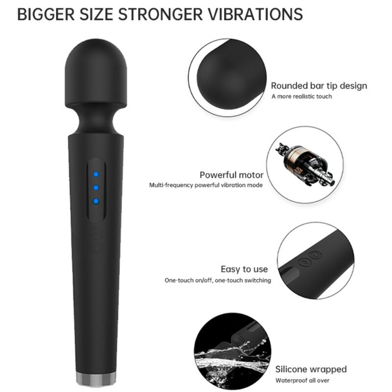Masseur Wand X Power Large 7 Modes Noir - Armony - Armony