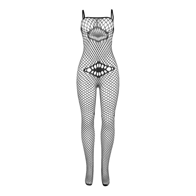 Bodystocking Résille Détails Poitrine et Ventre Noir - Subblime - SUBBLIME BODYSTOCKINGS