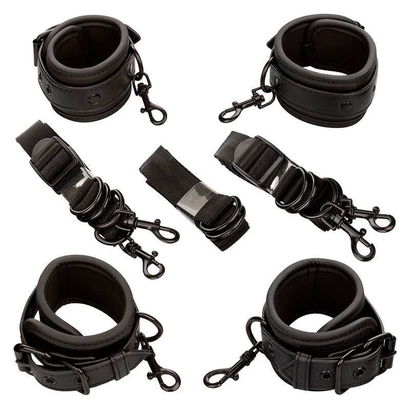 Kit Bondage Lit Nocturnal Ceinture Réglable Noir - Calexotics