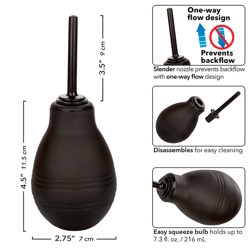 Poire Intime Anale One-Way 216ml Noir - Calexotics