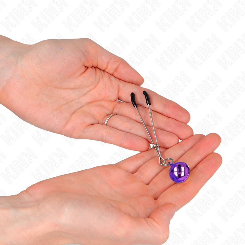KINK – Pinces à tétons réglables avec clochette violette