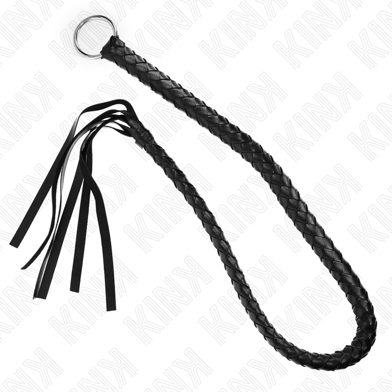 KINK - Fouet BullWhip BDSM avec anneau Noir - 65 cm