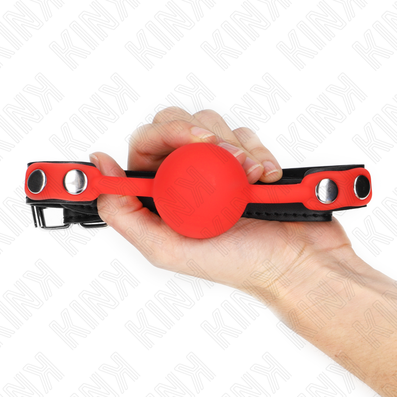 Bâillon boule en silicone rouge 4 cm Kink - Kink - KINK COLLAR & GAG