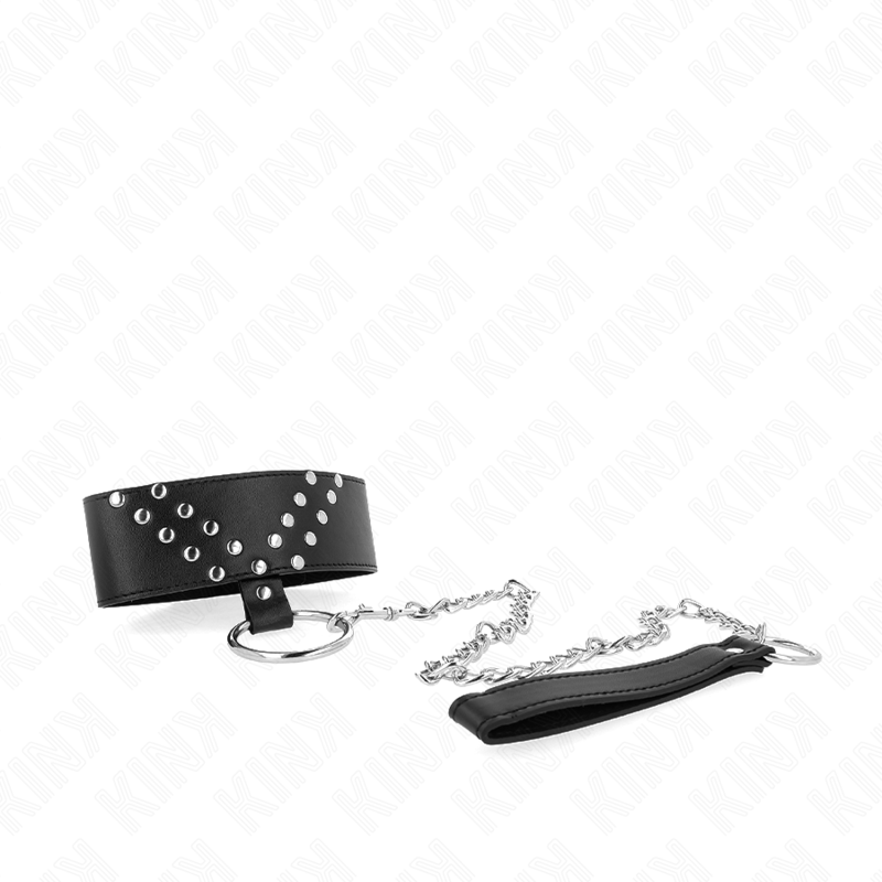 Collier BDSM avec Laisse 65cm Réglable 36-43cm - KINK - KINK COLLAR & GAG