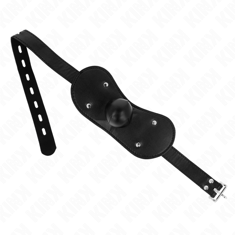 Ball Gag Masque Boucles avec Serrure Réglable 42-60cm - Kink