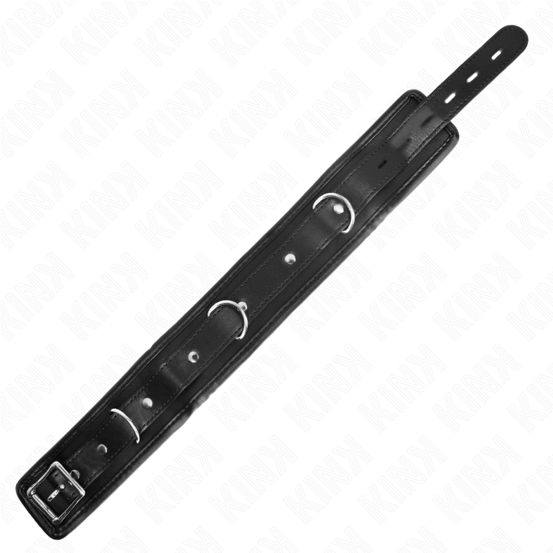 Collier BDSM Basic avec Laisse 65cm Noir - KINK - KINK COLLAR & GAG