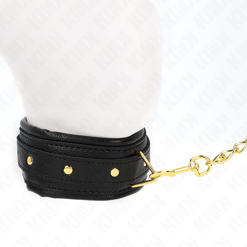 Collier Bondage avec Bracelet Imitation Cuir Réglable - Kink - KINK COLLAR & GAG