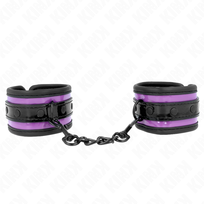 Bracelets BDSM Néoprène Violet Ajustables 21-28cm - KINK - KINK WRIST RESTRAINT