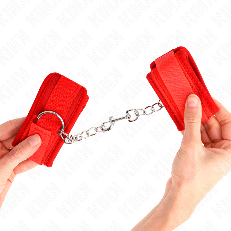 Menottes Néoprène Rouge 42 x 5 cm - Kink - KINK WRIST RESTRAINT