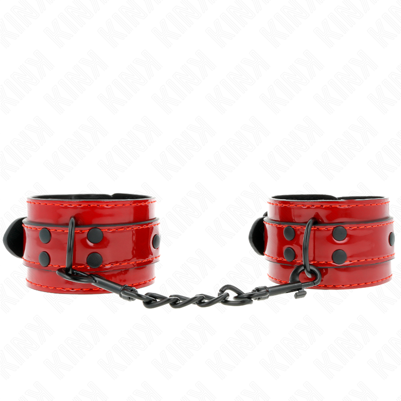 Menottes Cuir KINK Poignets Rouge Foncé 23x5cm - KINK - KINK WRIST RESTRAINT