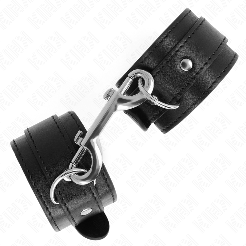 Bracelets de Contrainte Cuir Rivets Noir Ajustable - KINK - KINK WRIST RESTRAINT