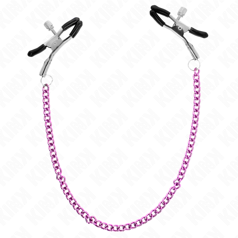 KINK – Pinces à tétons chaîne en métal Violet - 30 cm