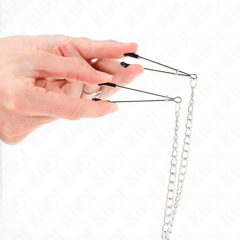 KINK – Pincettes pour tétons et clitoris avec chaîne