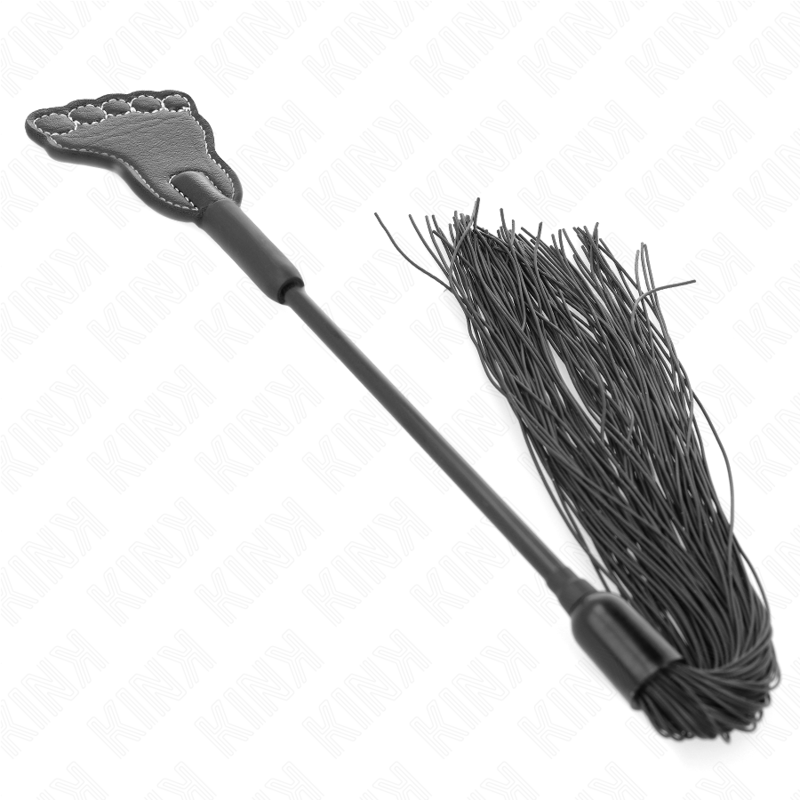 KINK - Paddle en Forme de Pied avec Martinet Noir - 31 cm